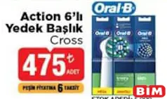 ORAL-B CROSS ACTİON 6'LI YEDEK BAŞLIK